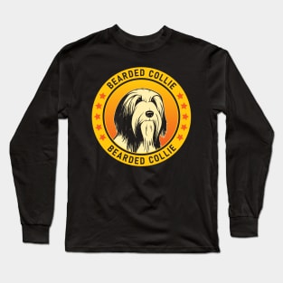 Bearded Collie Dog Portrait Long Sleeve T-Shirt